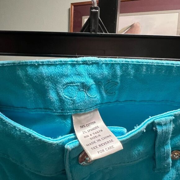 Cache Turquoise Capris Size 6 #DP311 - Picture 6 of 9